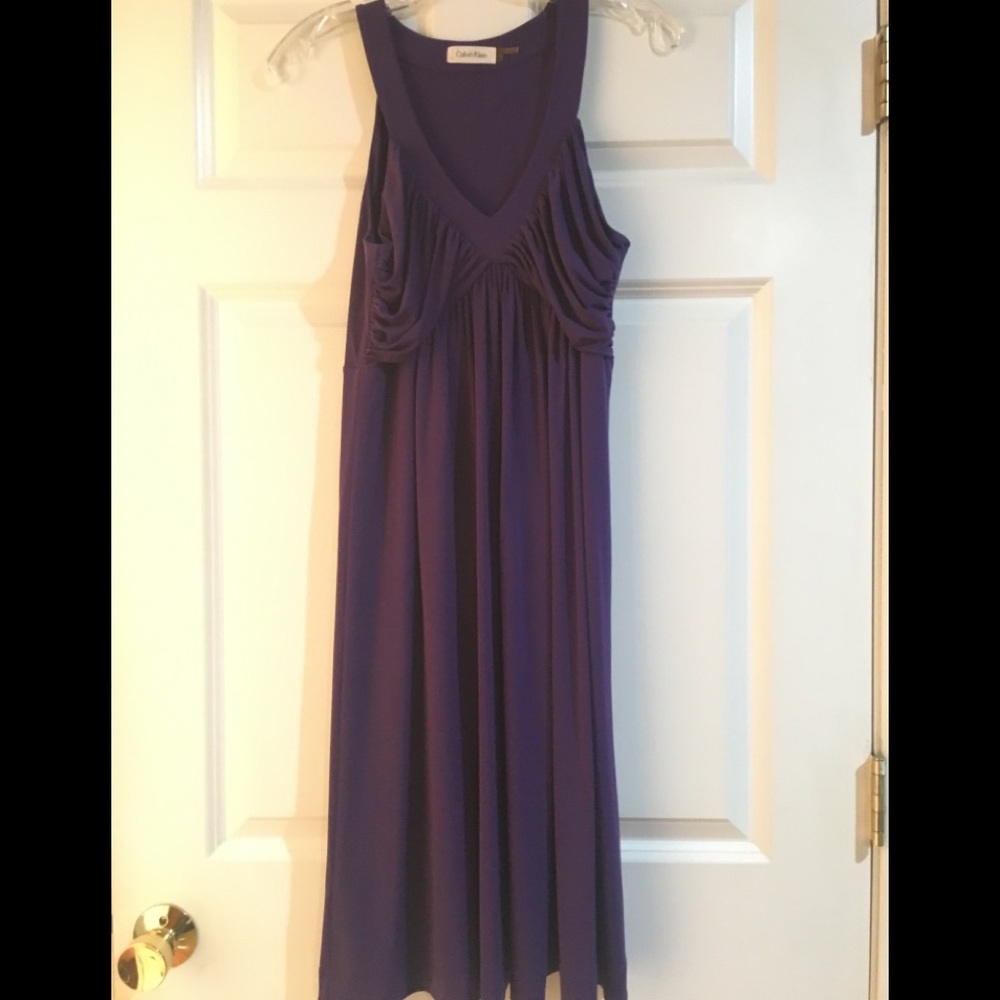 Calvin Klein purple cocktail dress
